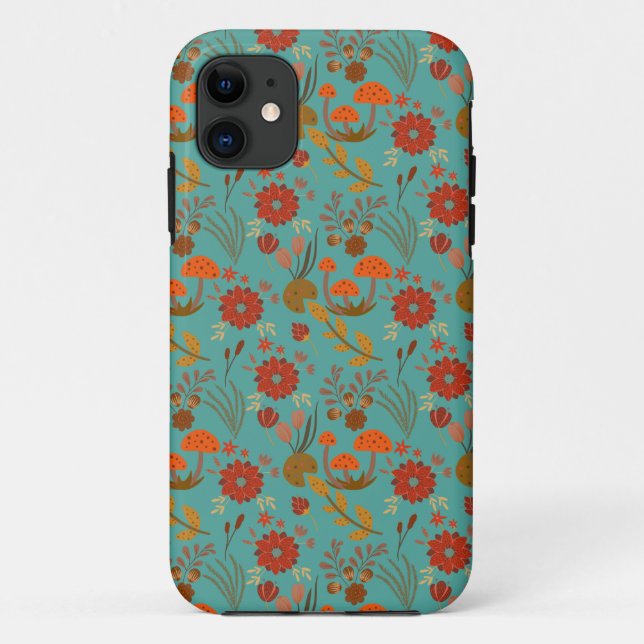 Funda De Case-Mate Para iPhone Patrón floral único (Reverso)