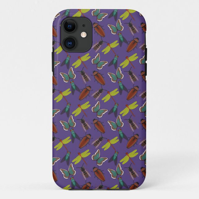 Funda De Case-Mate Para iPhone Patrón floral único (Reverso)