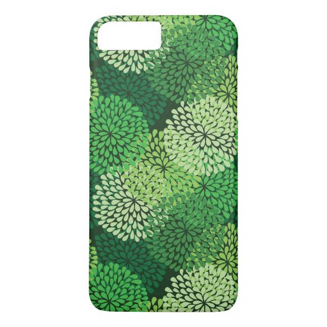 Funda De Case-Mate Para iPhone Patrón floral verde (Reverso)