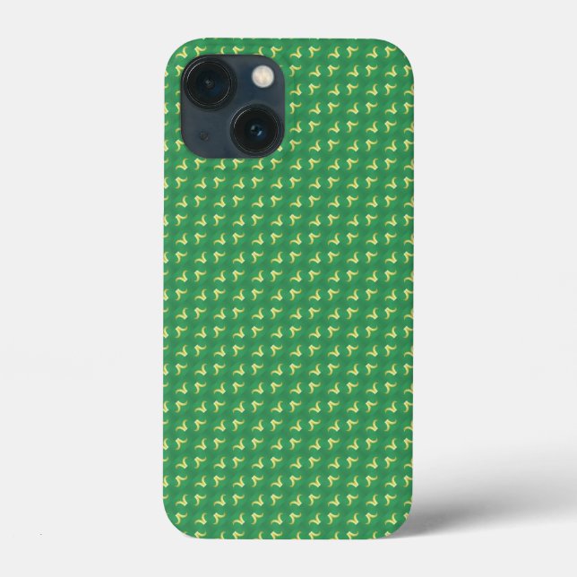 Funda De Case-Mate Para iPhone Patrón floral verde (Reverso )