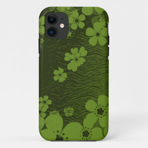 Funda Para iPhone 11 Patrón floral verde