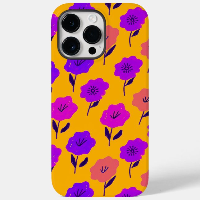 Funda De Case-Mate Para iPhone Patrón floral vibrante (Reverso )