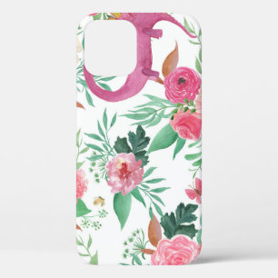 Funda Para iPhone 12 Patrón floral vintage de los dinosaurios cutáneos