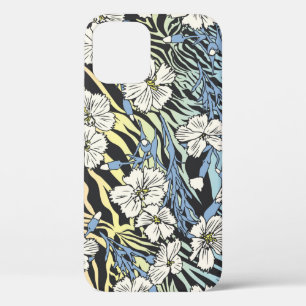 Funda Para iPhone 12 Patrón floral vintage sin foco. Campo de flores en