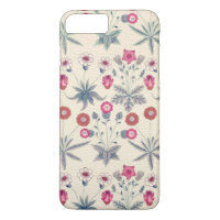 Patrón floral William Morris Daisy Naranja rojo