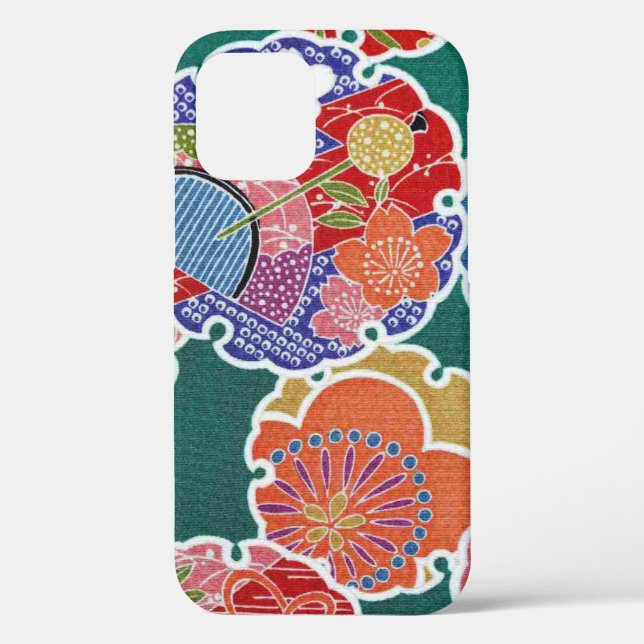 Funda De Case-Mate Para iPhone Patrón Floret, diseño japonés (Reverso )