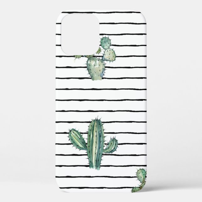 Funda De Case-Mate Para iPhone Patrón fluido de cactus (Reverso )
