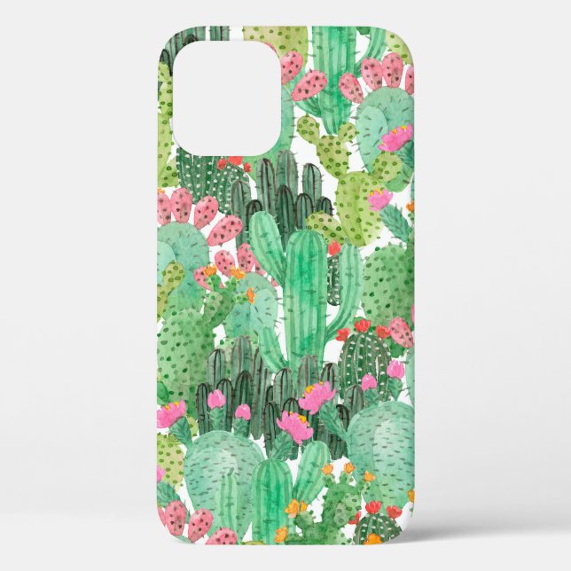 Funda De Case-Mate Para iPhone Patrón fluido de cactus (Reverso )