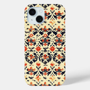 Funda Para iPhone 15 Patrón folclórico de crema amarilla