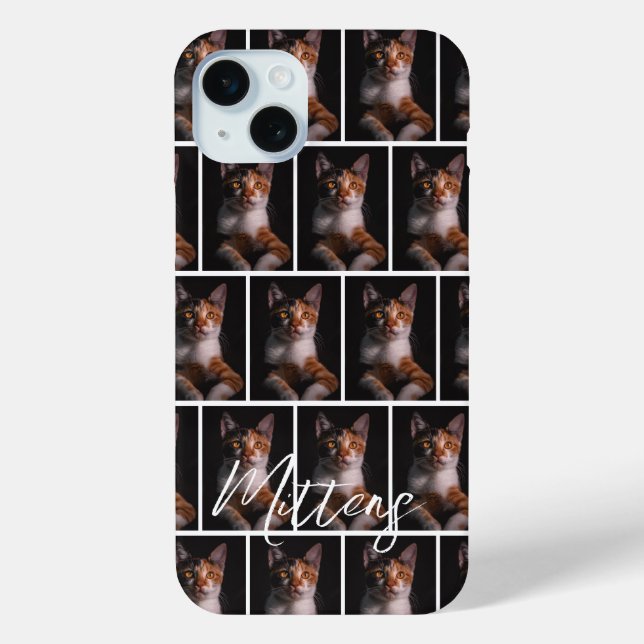 Funda De Case-Mate Para iPhone Patrón fotográfico Mascota personalizado (Reverso )