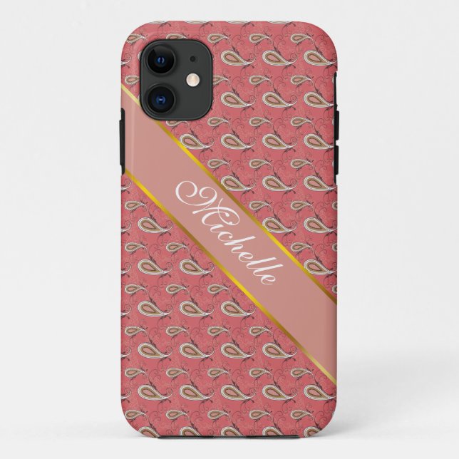 Funda De Case-Mate Para iPhone Patrón Foxglove Petal Paisley (Reverso)