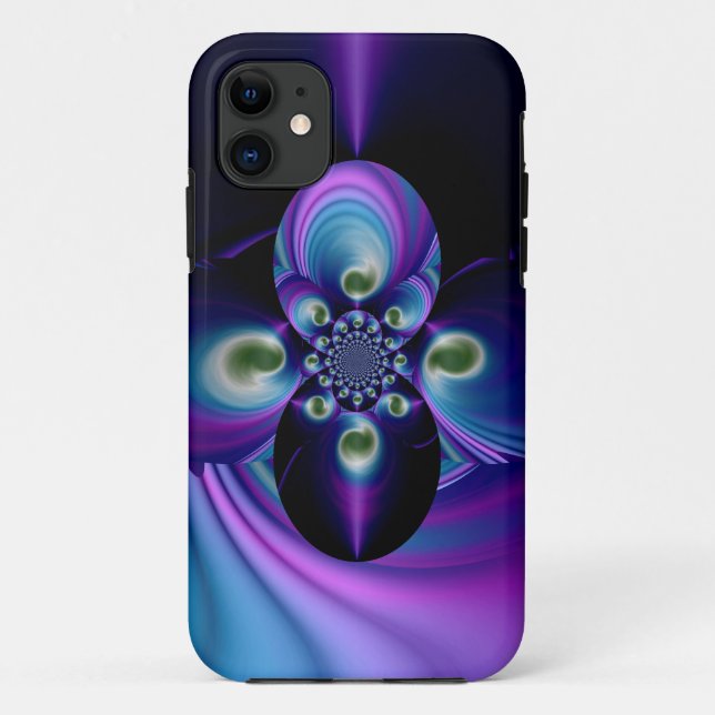 Funda De Case-Mate Para iPhone Patrón fractal abstracto 2 (Reverso)
