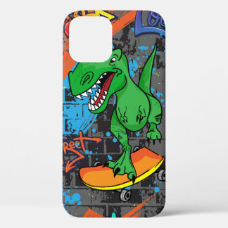 Funda Para iPhone 12 Patrón fresco brillante y sin fisuras con dinosaur
