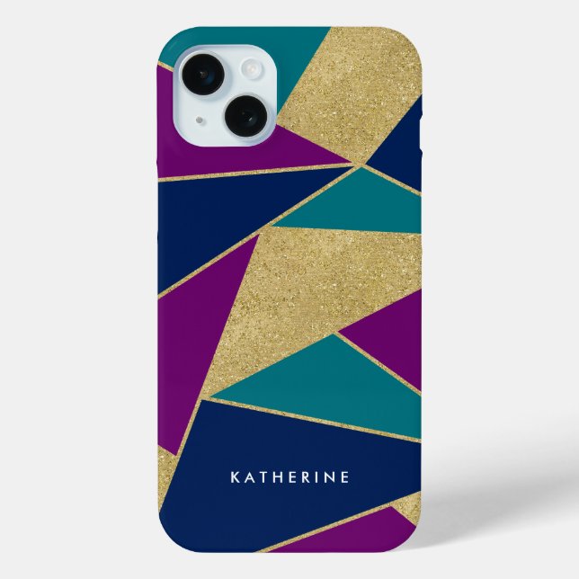 Funda De Case-Mate Para iPhone Patrón geométrico abstracto (Reverso )