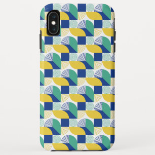 Funda Para iPhone XS Max Patrón geométrico abstracto de amarillo verde azul
