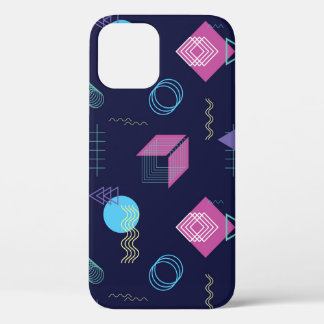 Funda Para iPhone 12 Patrón geométrico abstracto, formas de línea.