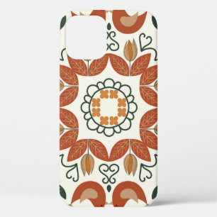 Funda Para iPhone 12 Patrón geométrico abstracto natural floral sobre b