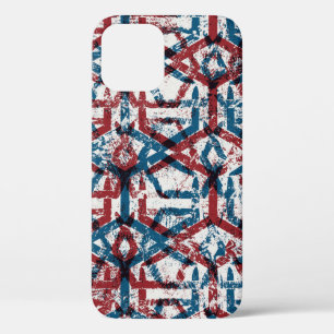 Funda Para iPhone 12 Patrón geométrico abstracto sin foco en bl rojo pl