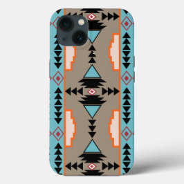 Funda Para iPhone 13 Patrón geométrico azteca mexicano