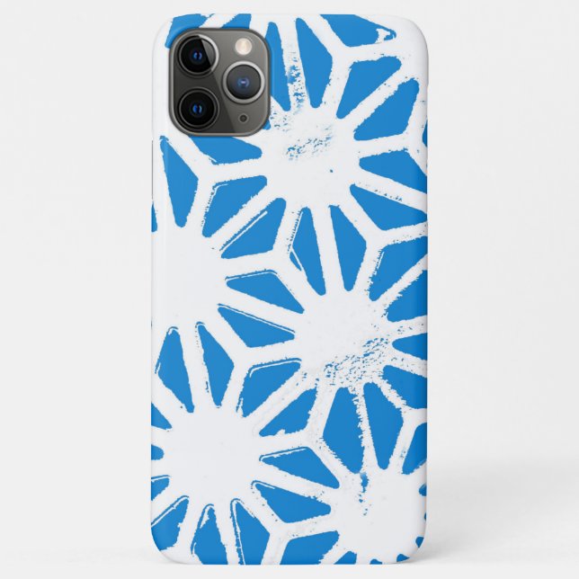 Funda De Case-Mate Para iPhone Patrón geométrico azul (Reverso)