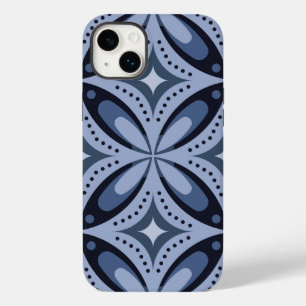 Funda Para iPhone 14 Plus De Case-Mate Patrón geométrico azul estilo retro