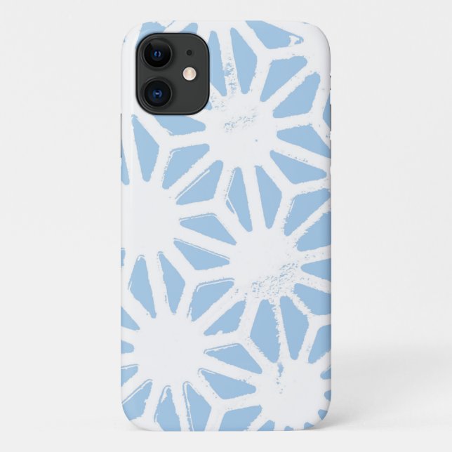 Funda De Case-Mate Para iPhone Patrón geométrico azul pálido (Reverso)