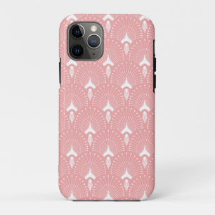Funda Para iPhone 11 Pro Patrón geométrico blanco y de enlace art-deco