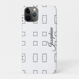Funda Para iPhone 11 Pro Patrón geométrico blanco y negro | Abstracto minim