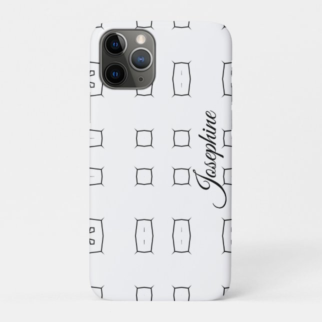 Funda De Case-Mate Para iPhone Patrón geométrico blanco y negro | Abstracto minim (Reverso)
