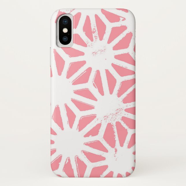 Funda De Case-Mate Para iPhone Patrón geométrico coral (Reverso)
