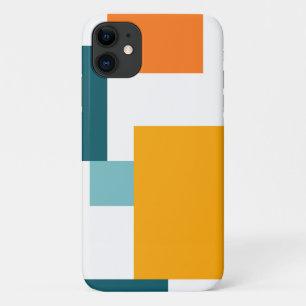 Funda Para iPhone 11 Patrón geométrico cuadrado colorido, moderno y jug