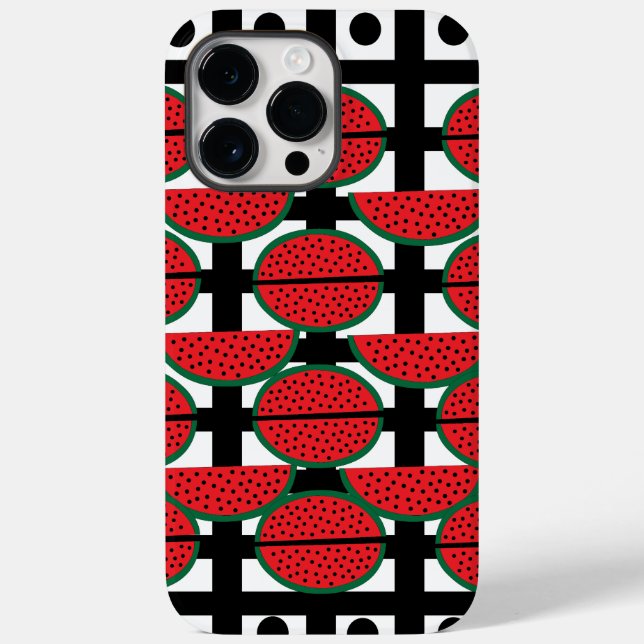 Funda De Case-Mate Para iPhone Patrón geométrico de fruta de sandía de verano     (Reverso )