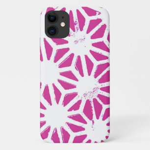 Funda Para iPhone 11 Patrón geométrico de fucsia