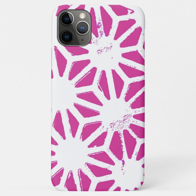 Funda De Case-Mate Para iPhone Patrón geométrico de fucsia (Reverso)
