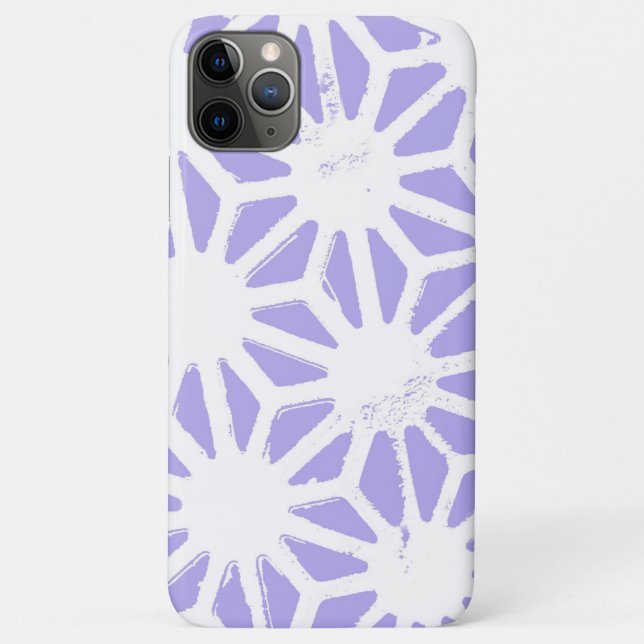 Funda De Case-Mate Para iPhone Patrón geométrico de lavanda (Reverso)