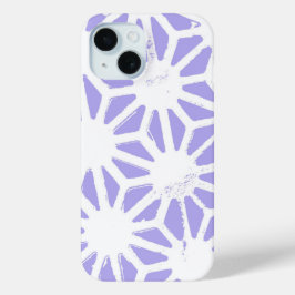 Funda Para iPhone 15 Patrón geométrico de lavanda