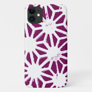 Funda Para iPhone 11 Patrón geométrico de mora y blanco