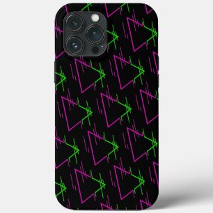 Funda Para iPhone 13 Pro Max Patrón geométrico de neón retro