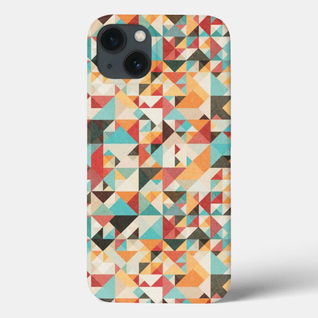 Funda De Case-Mate Para iPhone Patrón geométrico de tonos de tierra (Reverso)