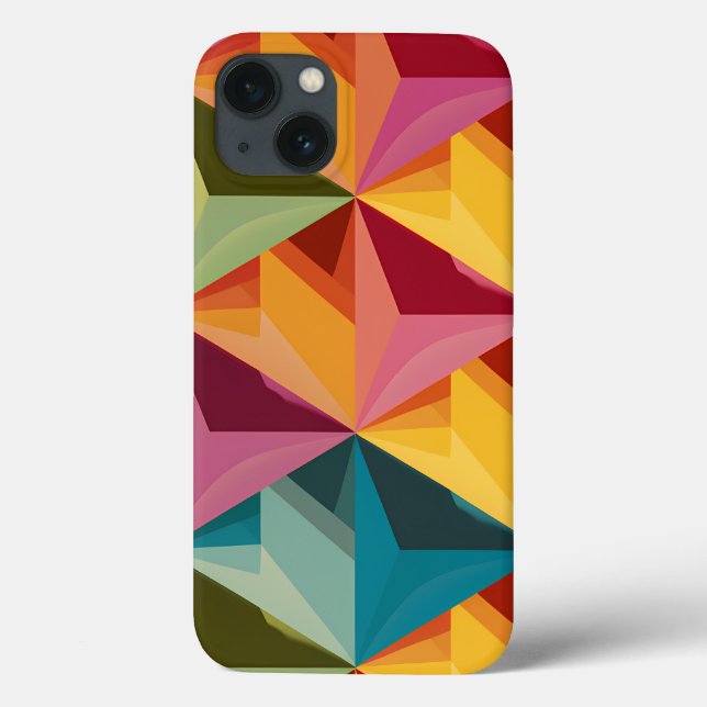 Funda De Case-Mate Para iPhone Patrón geométrico de triángulo audaz (Reverso)