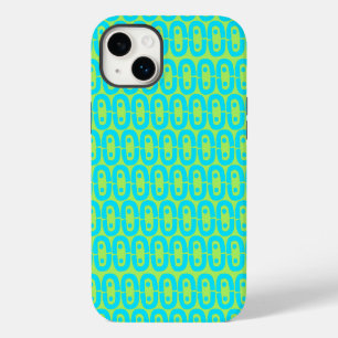 Funda Para iPhone 14 Plus De Case-Mate Patrón geométrico de turquesa y verde lima