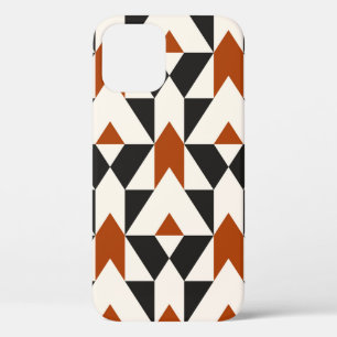 Funda Para iPhone 12 Patrón geométrico de vintage sin soldadura con lín