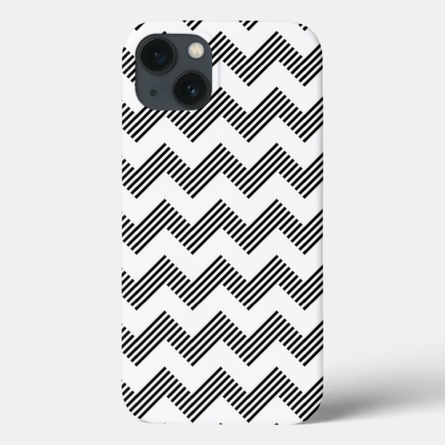 Funda De Case-Mate Para iPhone Patrón geométrico de zigzag (Reverso)