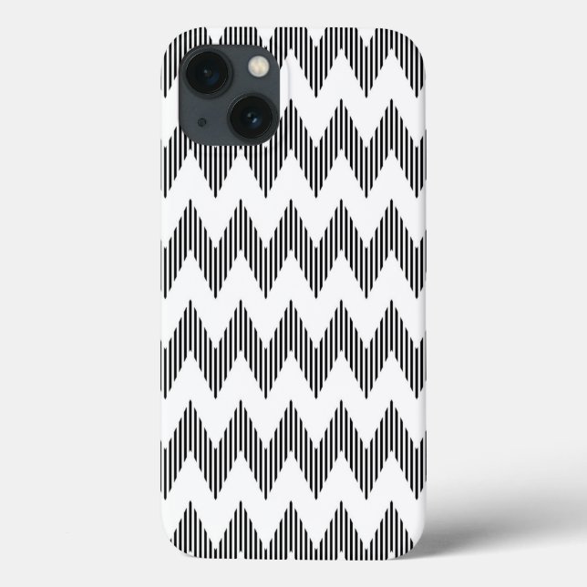 Funda De Case-Mate Para iPhone Patrón geométrico de zigzag 2 (Reverso)