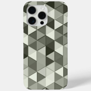 Funda Para iPhone 15 Pro Max Patrón geométrico del triángulo de escala de grise