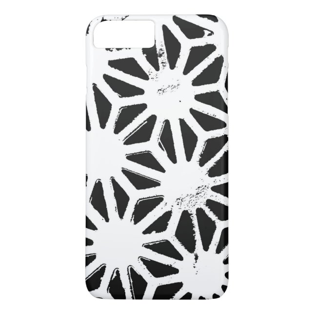 Funda De Case-Mate Para iPhone Patrón geométrico en blanco y negro (Reverso)