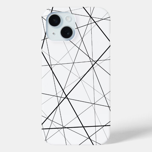 Funda De Case-Mate Para iPhone Patrón geométrico en blanco y negro (Reverso )