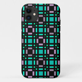 Funda Para iPhone 11 Patrón geométrico en colores verdes y geométricos 