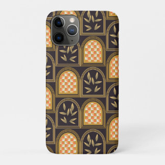 Funda Para iPhone 11 Pro Patrón geométrico floral art déco de lujo sin fisu