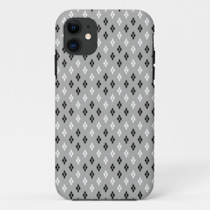 Funda Para iPhone 11 patrón geométrico gris en blanco y negro